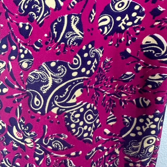 LuLaRoe Women`s‎ Floral Paisley Pink Purple Pattern One Size - Picture 3 of 5